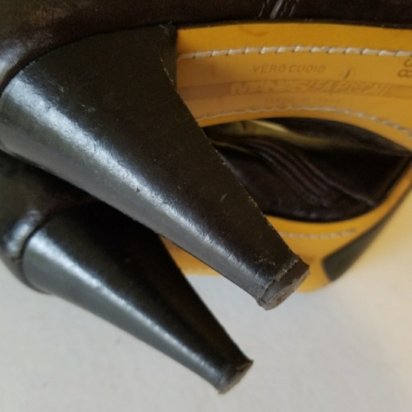 Manas Lea Foscati Womens Brown  High Top Zip Boots - Picture 6 of 8